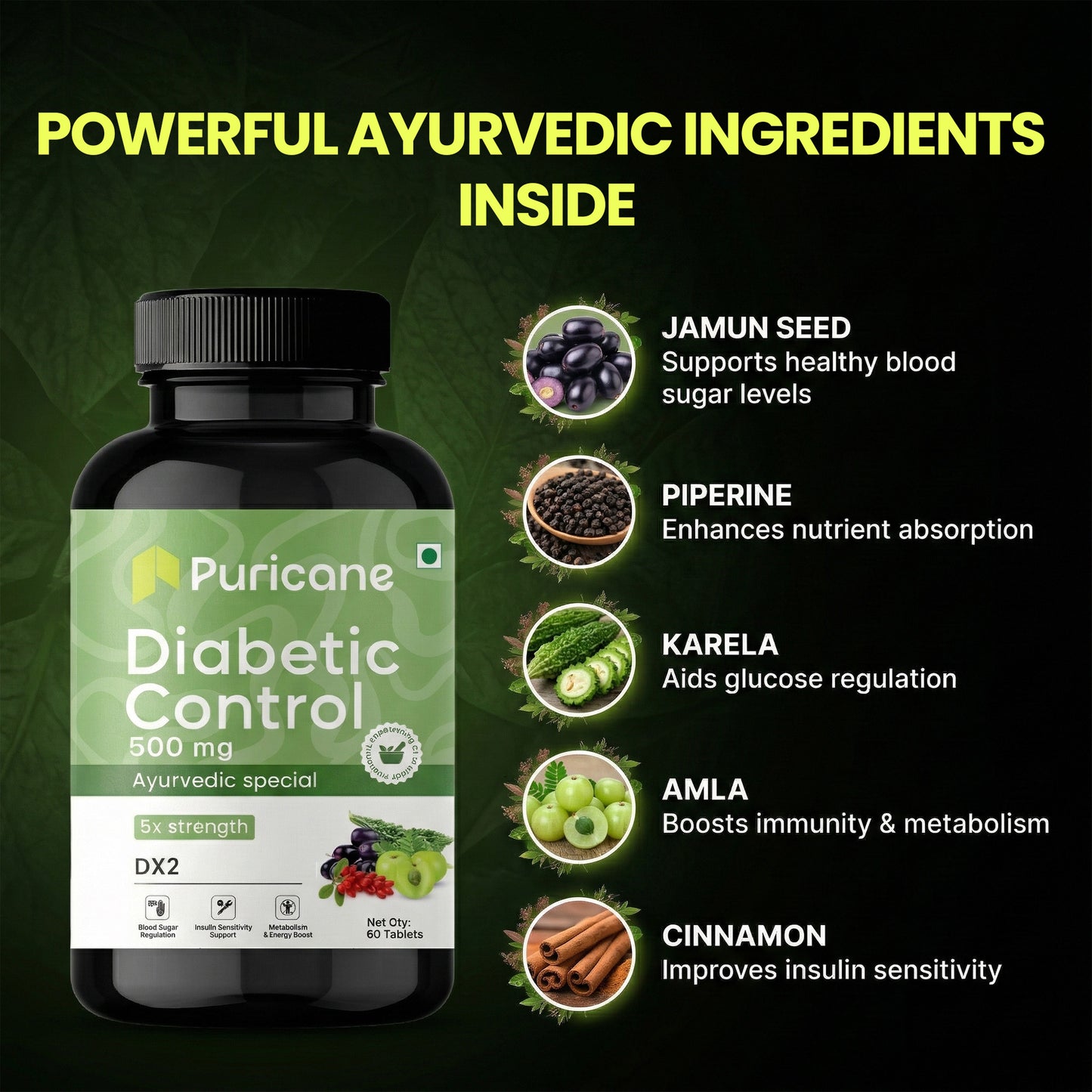 Puricane DX2 Diabetic Control Tablet