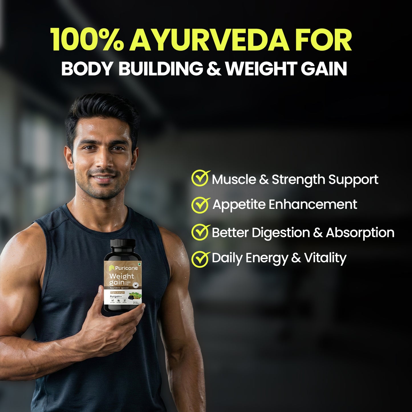 Puricane Ayurvedic Weight Gain Tablets