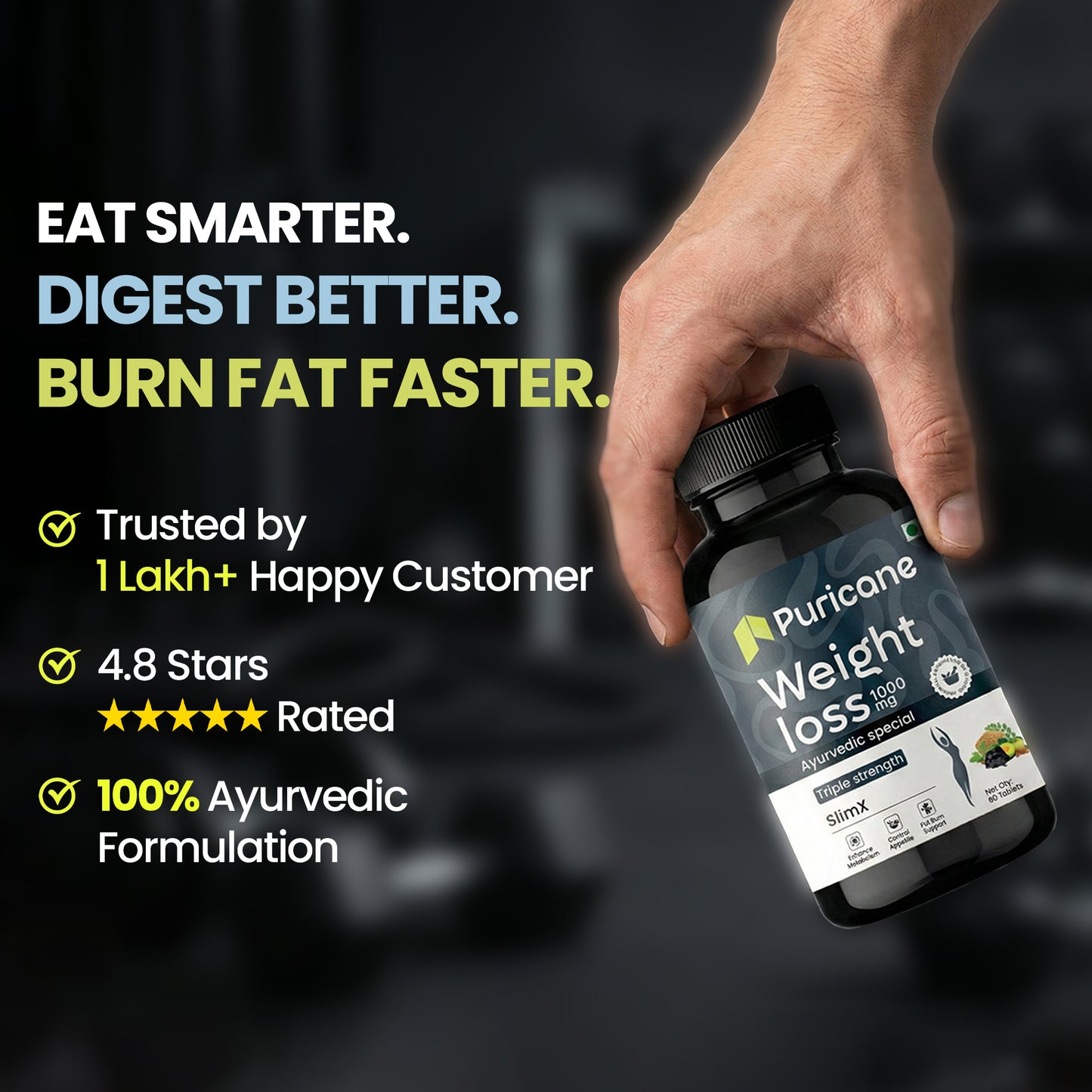 Puricane Ayurvedic Weight Loss Tablet