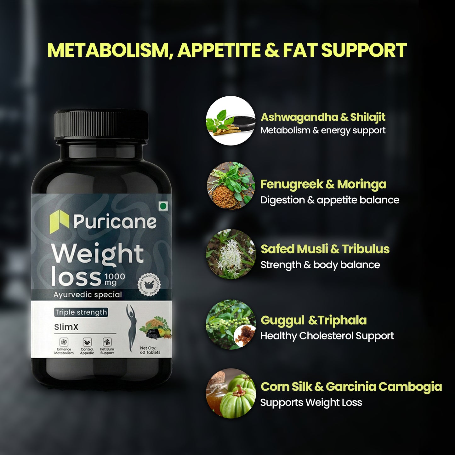 Puricane Ayurvedic Weight Loss Tablet